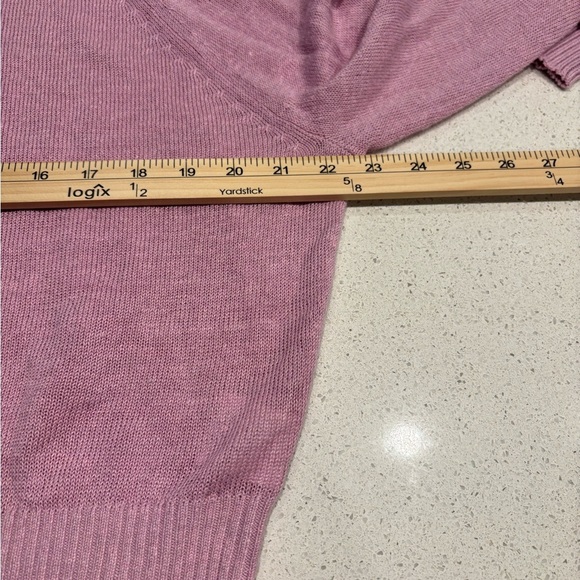 White + Warren Light Pink Crew Neck 100% Linen Sweater Size S - Picture 6 of 7